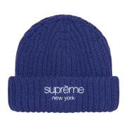 Geribbelde Beanie Donker Koninklijk Fw22 Supreme , Blue , Unisex