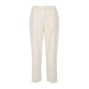 Beige Broek Aw24 Damesmode Brunello Cucinelli , Beige , Dames