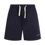 Blauwe Bermuda Shorts Stijlvol Comfortabel Palm Angels , Blue , Heren