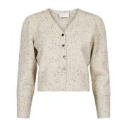 Beige Melange Hunter Cardigan Neo Noir , Beige , Dames