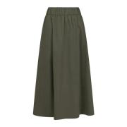 A-lijn Poplin Rok Yara Army Neo Noir , Green , Dames