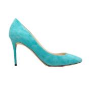 Pre-owned Suede heels Jimmy Choo Pre-owned , Blue , Dames