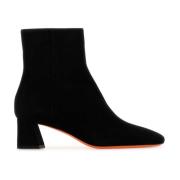 Zwarte Suede Marta Enkellaarsjes Santoni , Black , Dames