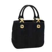 Pre-owned Canvas handbags Salvatore Ferragamo Pre-owned , Black , Dame...