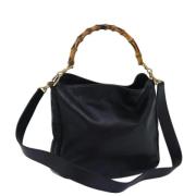 Pre-owned Leather handbags Gucci Vintage , Black , Dames