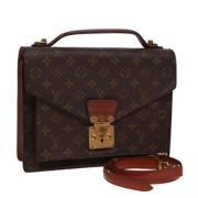 Pre-owned Canvas handbags Louis Vuitton Vintage , Brown , Dames