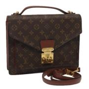 Pre-owned Canvas handbags Louis Vuitton Vintage , Brown , Dames