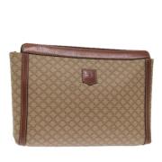 Pre-owned Canvas clutches Celine Vintage , Beige , Dames