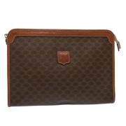 Pre-owned Leather clutches Celine Vintage , Brown , Dames