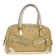 Pre-owned Canvas handbags Gucci Vintage , Yellow , Dames