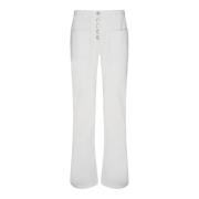 Witte Bootcut Broek Courrèges , White , Dames