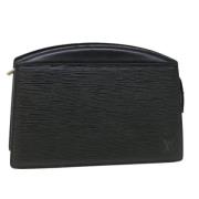 Pre-owned Leather clutches Louis Vuitton Vintage , Black , Dames