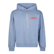 Logo Hoodie Stijlvolle Casual Sweatshirt Marni , Blue , Heren