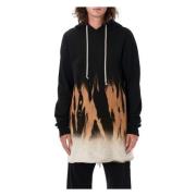 Black Flames Knitwear Pullover Hoodie Rick Owens , Black , Heren