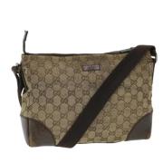 Pre-owned Canvas gucci-bags Gucci Vintage , Beige , Dames