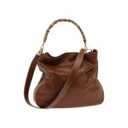 Pre-owned Leather gucci-bags Gucci Vintage , Brown , Dames