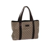 Pre-owned Canvas gucci-bags Gucci Vintage , Beige , Dames