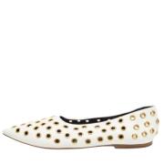 Pre-owned Leather flats Celine Vintage , White , Dames