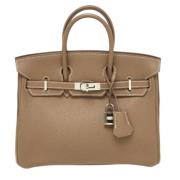 Pre-owned Leather totes Hermès Vintage , Gray , Dames