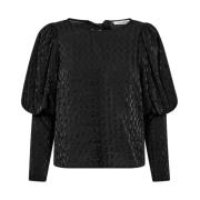 Strikblouse met strik Co'Couture , Black , Dames