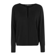 V-hals Top Federica Tosi , Black , Dames