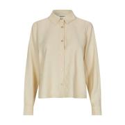 HudgesMD Shirt Lange Mouw Stijlvolle Blouse Modström , Beige , Dames