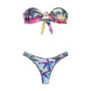 Bikini Bandeau EN Amerikaanse Vaste Onderkant Sundown F**k , Multicolo...