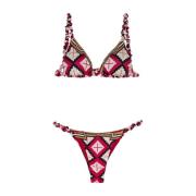 Gedrukte Driehoek Bikini Set Me-Fui , Multicolor , Dames