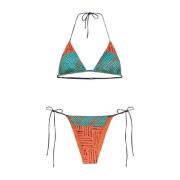 Verstelbare driehoek bikini met Braziliaanse slip Me-Fui , Multicolor ...