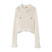 Witte Sweatshirt Aw24 Damesmode Twinset , White , Dames