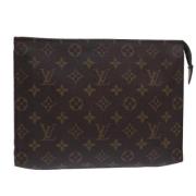 Pre-owned Canvas pouches Louis Vuitton Vintage , Brown , Dames