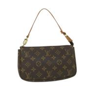 Pre-owned Canvas clutches Louis Vuitton Vintage , Brown , Dames