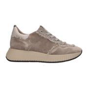 Taupe Lage Sneakers voor Dames Softwaves , Beige , Dames