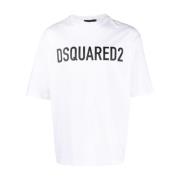 Witte T-shirts & Polos voor mannen Dsquared2 , White , Heren