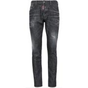 Zwarte Denim Jeans Dsquared2 , Black , Heren