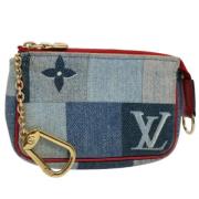 Pre-owned Denim pouches Louis Vuitton Vintage , Blue , Dames