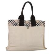 Pre-owned Canvas handbags Burberry Vintage , Beige , Dames