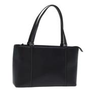 Pre-owned Leather handbags Burberry Vintage , Black , Dames