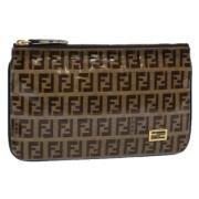 Pre-owned Canvas pouches Fendi Vintage , Brown , Dames