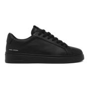 Zwarte Leren Sneakers Hoge Kwaliteit Crime London , Black , Heren