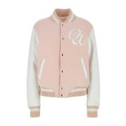 Roze wolblend bomberjack Off White , Pink , Dames