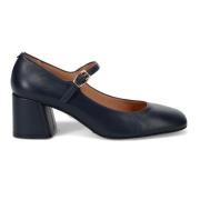 Blauwe Hakriem Kalfsleren Schoenen Sangiorgio , Blue , Dames