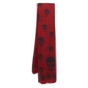 Pre-owned Silk scarves Alexander McQueen Pre-owned , Red , Unisex