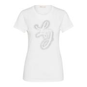 Korte Mouw T-shirt Liu Jo , White , Dames