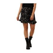 Dierenlijnen Mini Rok Alix The Label , Black , Dames