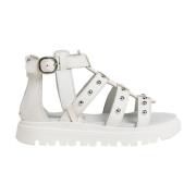 Platte Sandalen Nerogiardini , White , Dames