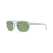 Groene Lens Aviator Zonnebril met UV-bescherming Serengeti , White , H...