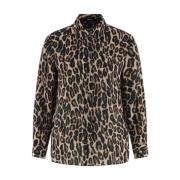 Straight Leo Polyester Shirt Theory , Multicolor , Dames