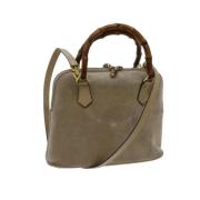 Pre-owned Suede handbags Gucci Vintage , Beige , Dames