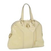 Pre-owned Coated canvas handbags Yves Saint Laurent Vintage , Beige , ...